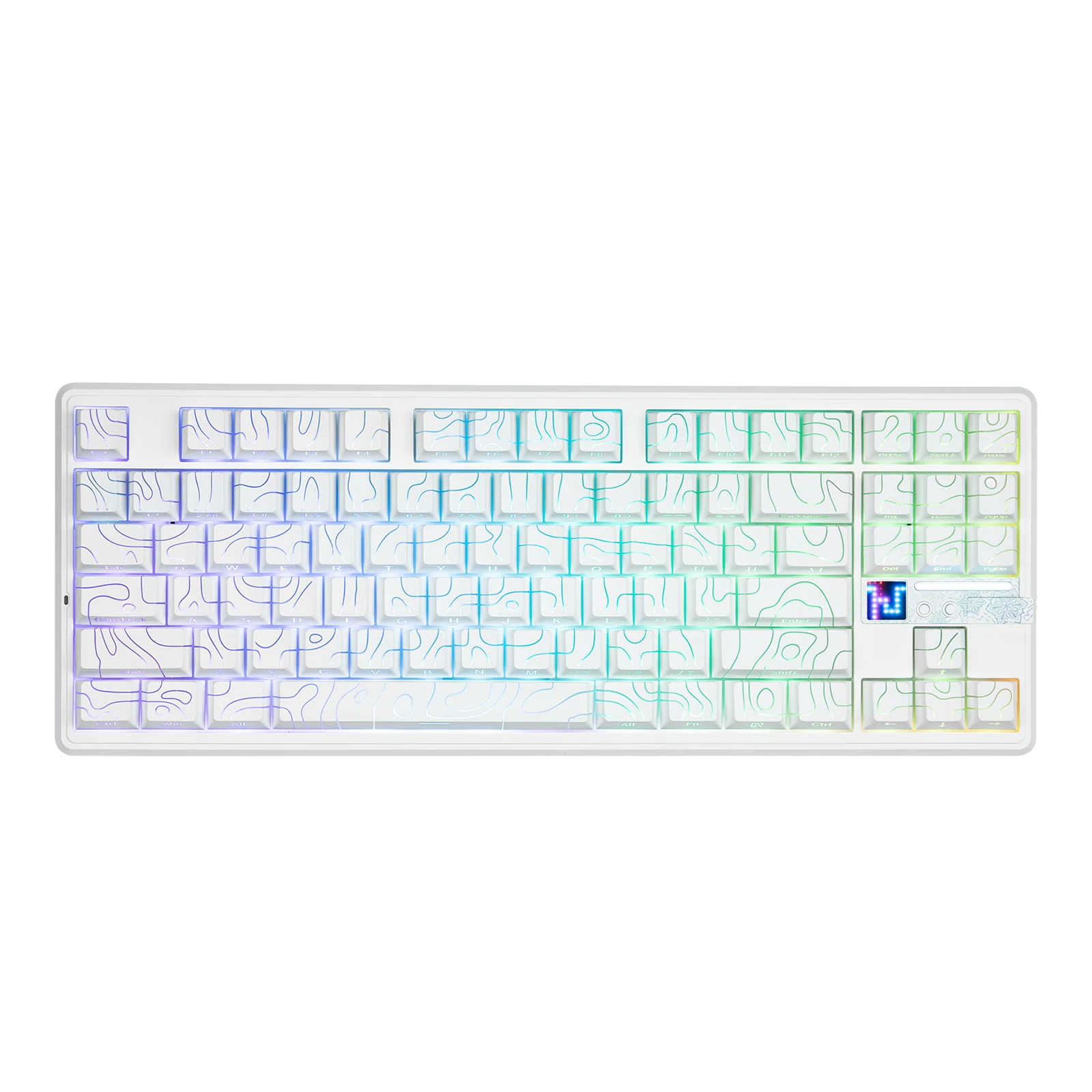 AULA F87 Pro V2 (White Contour) klaviatūra