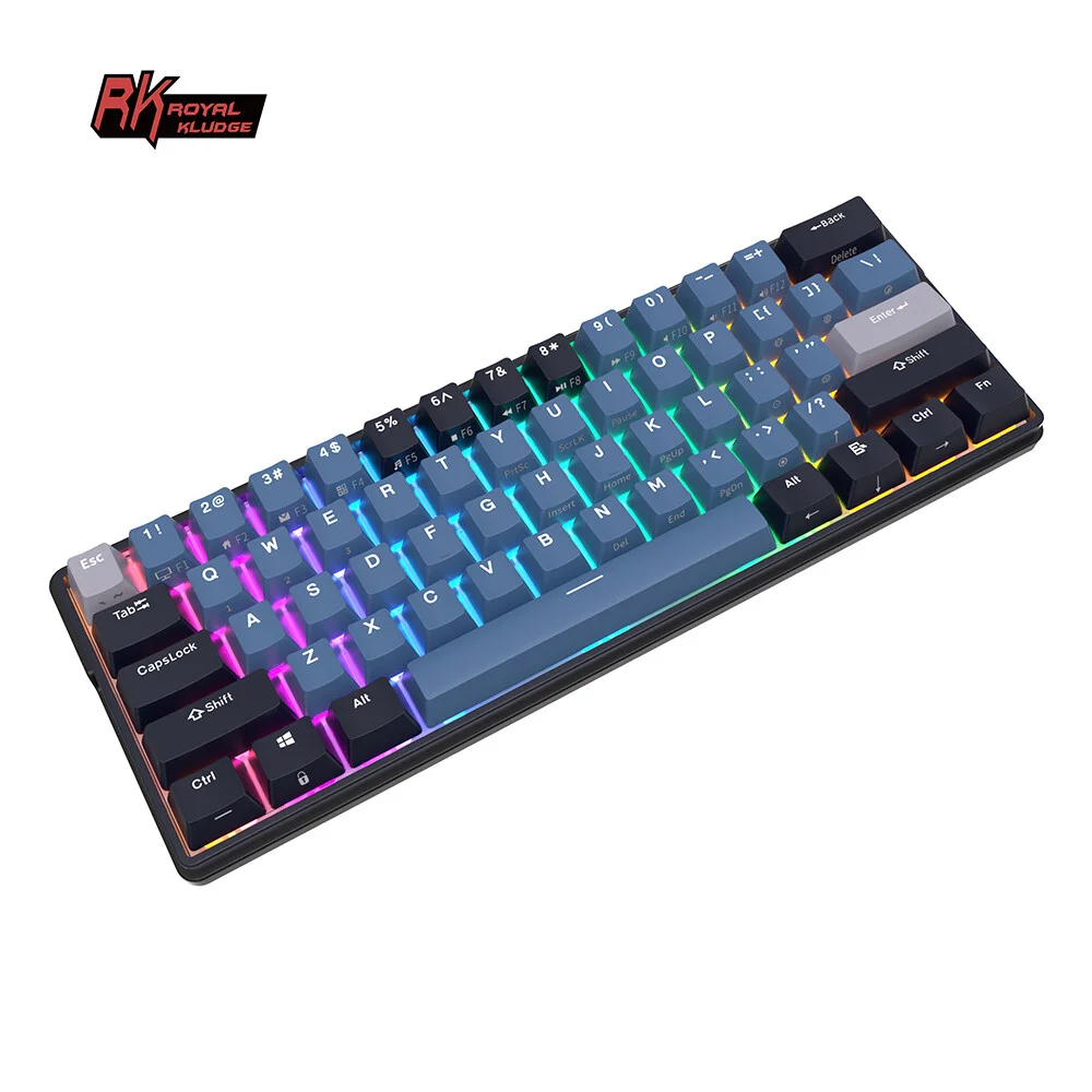 Royal Kludge RK61 Plus (Melna/Zila) attēls 4