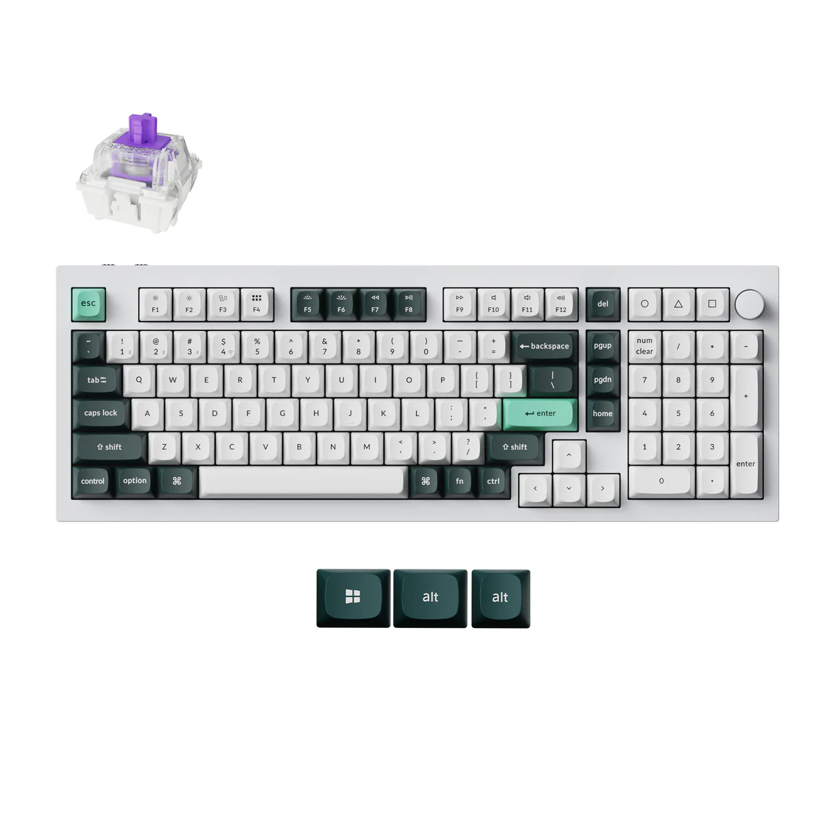 Keychron Q5H Hall Effect klaviatuur (Shell White) — foto 1