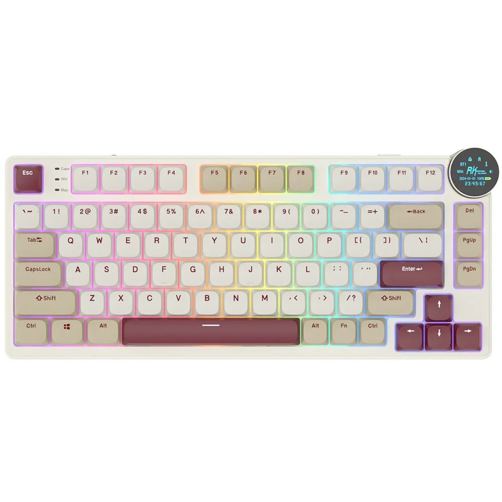 Royal Kludge N80 „Rosy Clouds“ zema profila tastatūra attēls 4