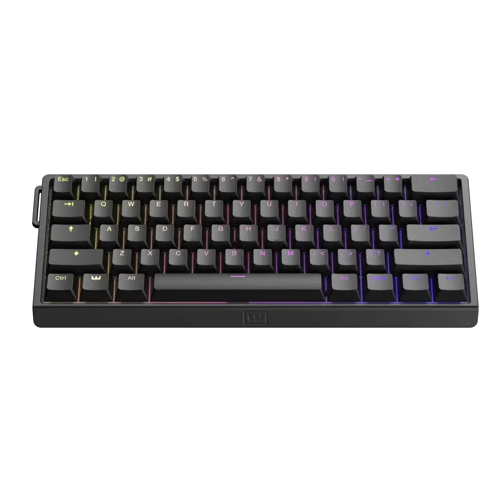 Wooting 60HE+ v2 magnētiskā tastatūra (melna) — attēls 1
