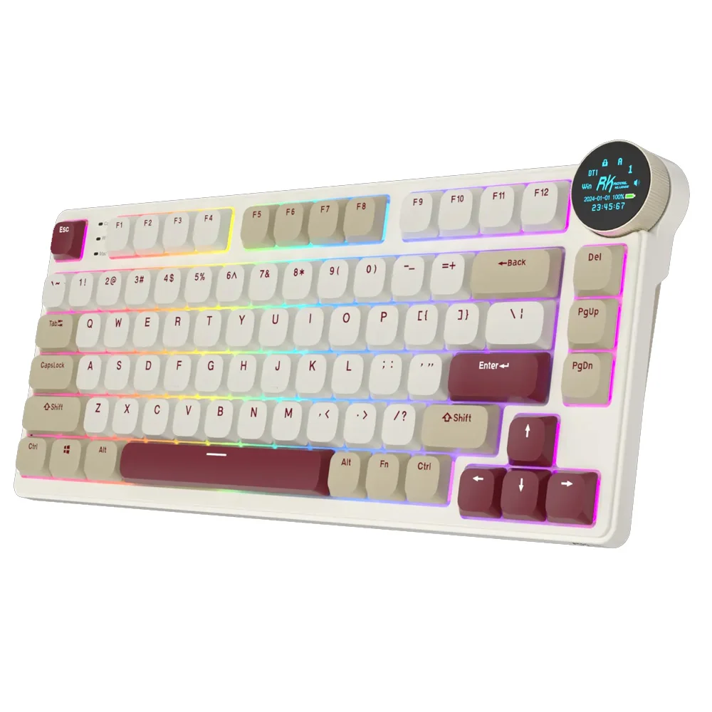 Royal Kludge N80 „Rosy Clouds“ zema profila tastatūra attēls 2