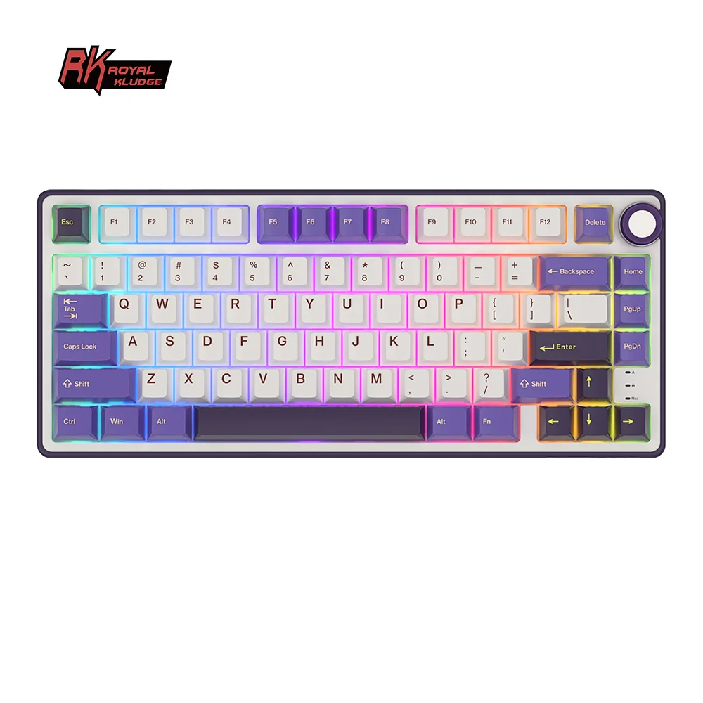 Royal Kludge R75 mehāniskā tastatūra – Blackberry — attēls 1