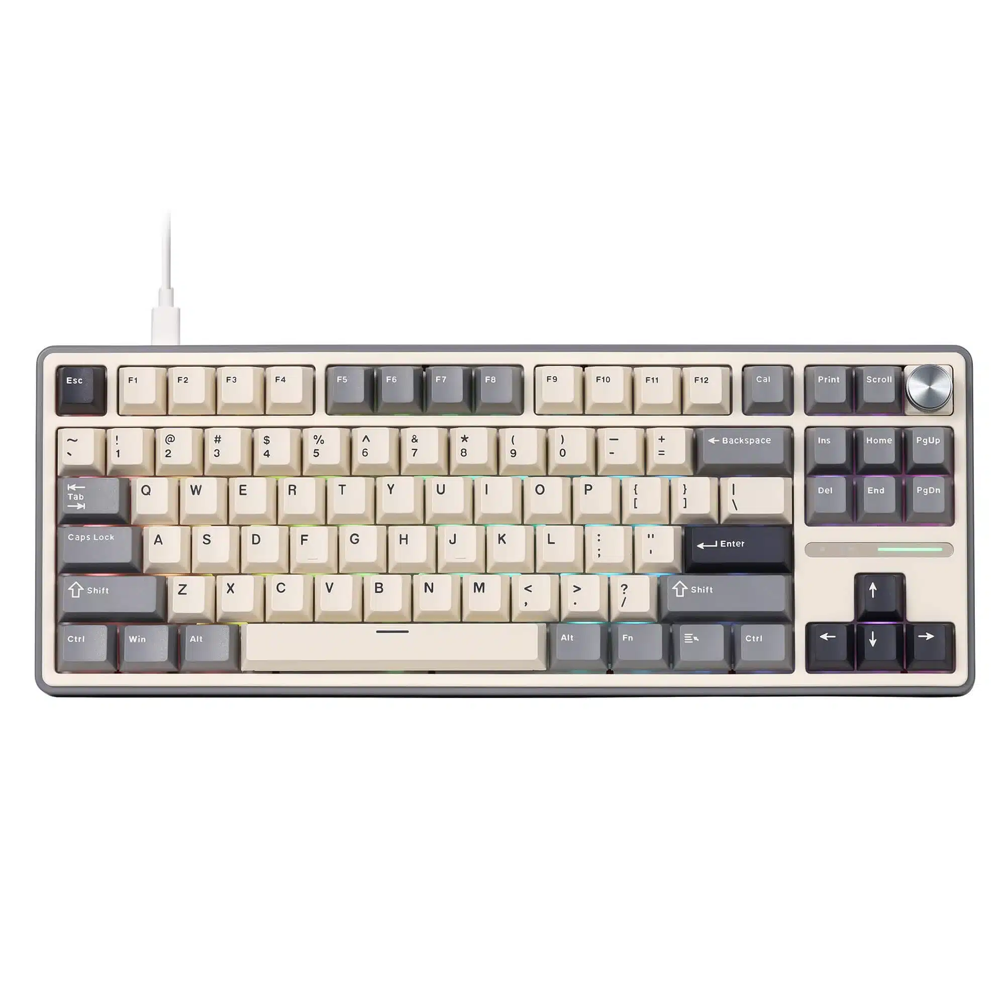Royal Kludge R87 Pro (Balta/Pelēka) — attēls 1