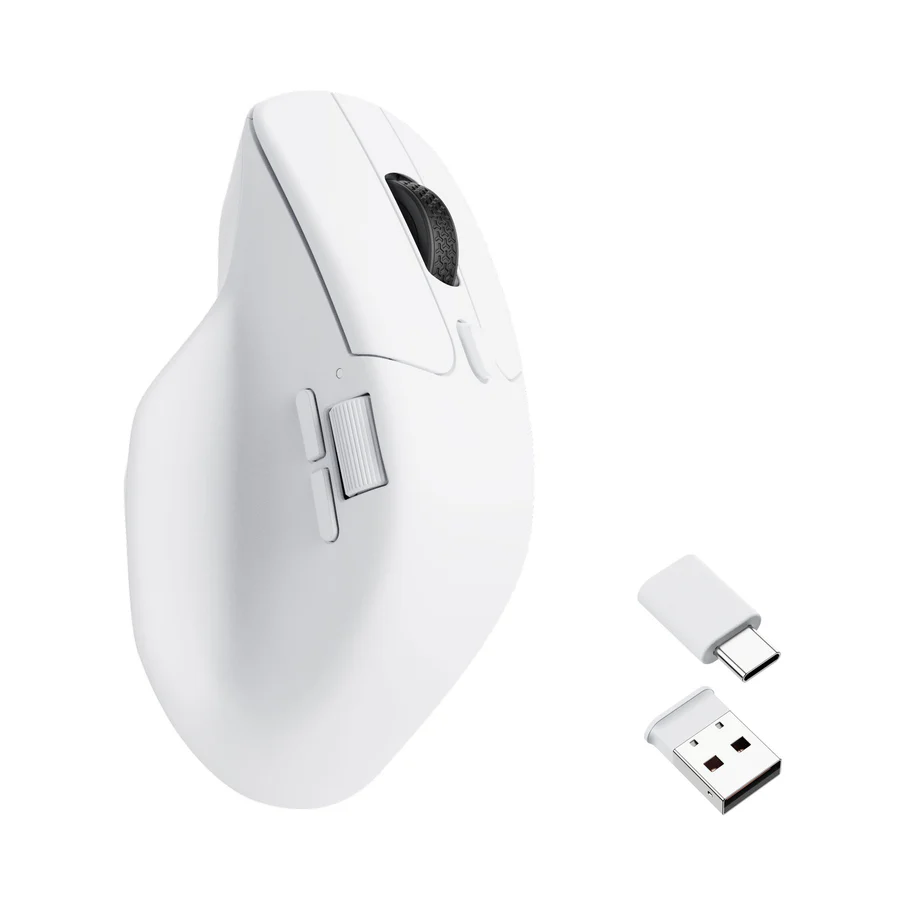 Keychron M6 bezvadu spēļu pele (balta) attēls 2