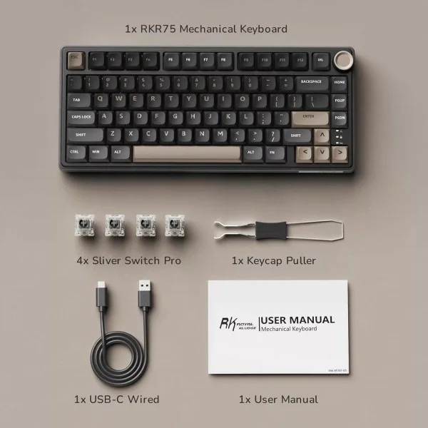 Royal Kludge R75 (Phantom) attēls 4