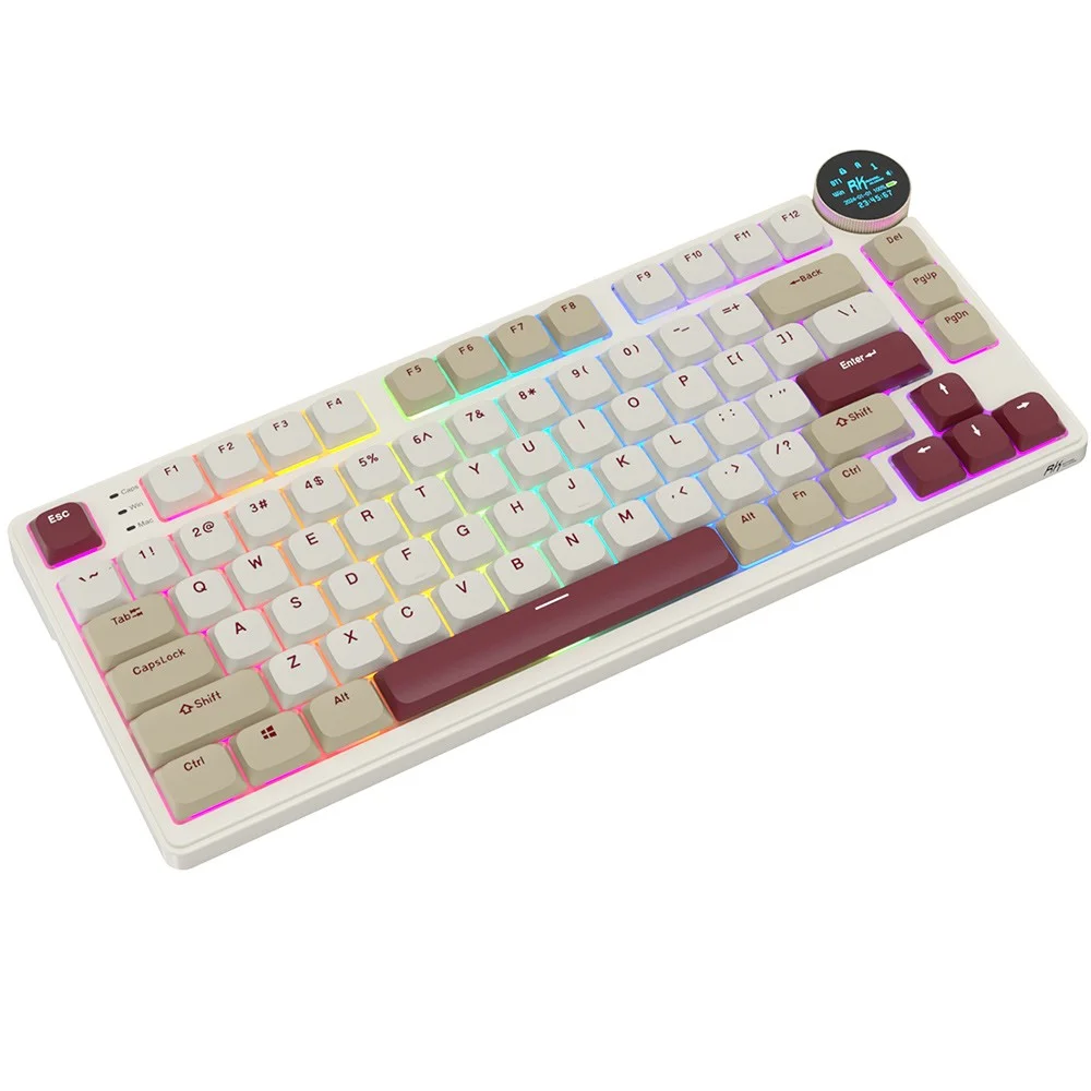 Royal Kludge N80 „Rosy Clouds“ zema profila tastatūra attēls 5