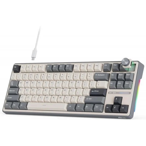 Royal Kludge R87 Pro (Balta/Pelēka) attēls 2