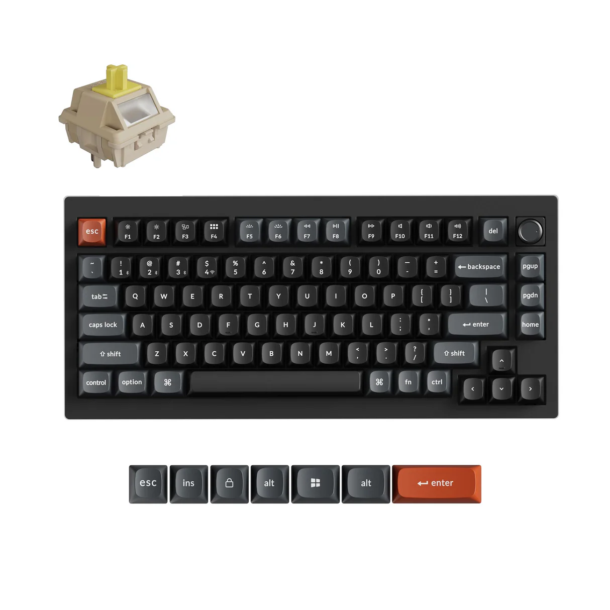 Keychron V1 Ultra (Melns) attēls 2