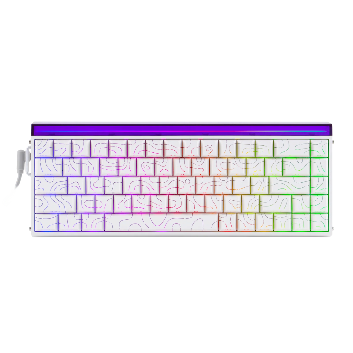 AULA Hero 68 Hall Effect klaviatuur (White Contour) — foto