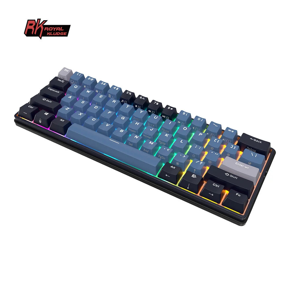 Royal Kludge RK61 Plus (Melna/Zila) attēls 5