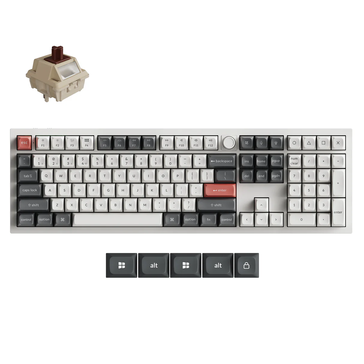 Keychron Q6 Ultra tastatūra (baltā) attēls 2