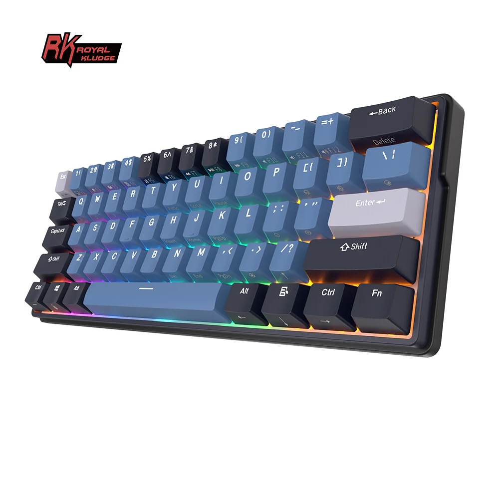 Royal Kludge RK61 Plus (Melna/Zila) attēls 3