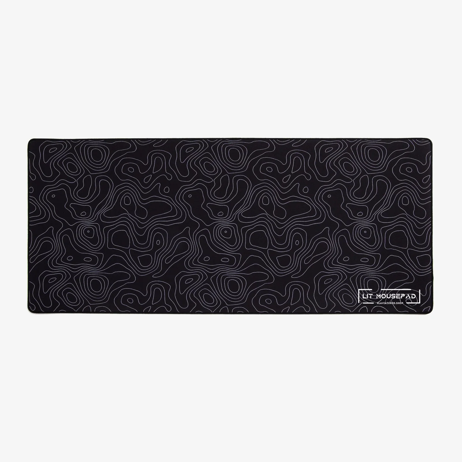 LIT Mousepad „Black Topographic” — attēls 1