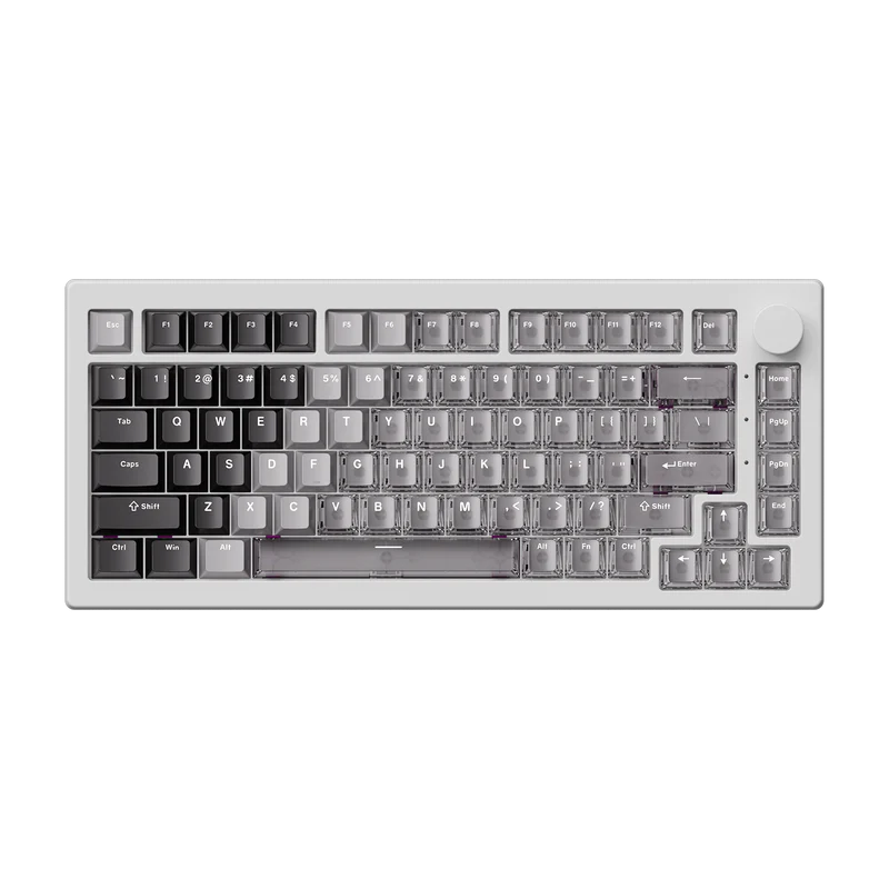 AKKO 5075 V3 Hall Effect tastatūra (balta/pelēka) — attēls 1