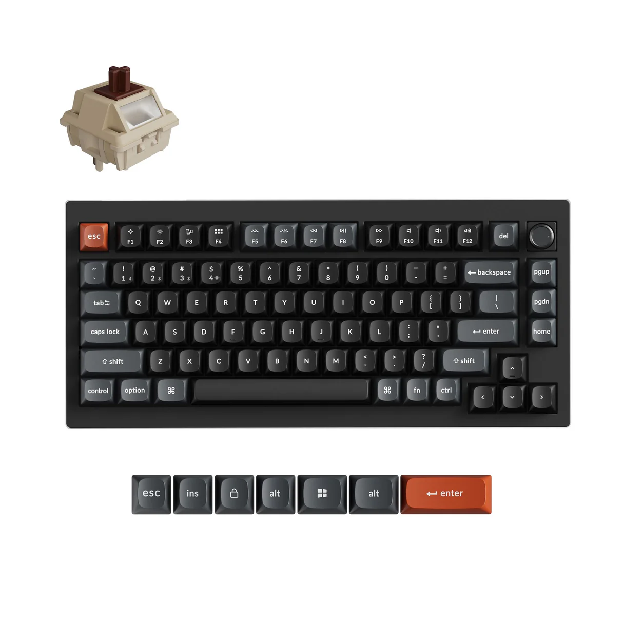 Keychron V1 Ultra (Melns) attēls 3