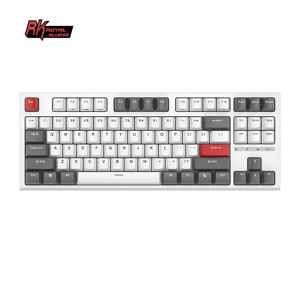 Royal Kludge R87 tastatūra (balta) attēls 4