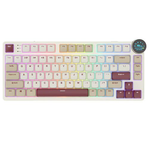 Royal Kludge N80 „Rosy Clouds“ zema profila tastatūra