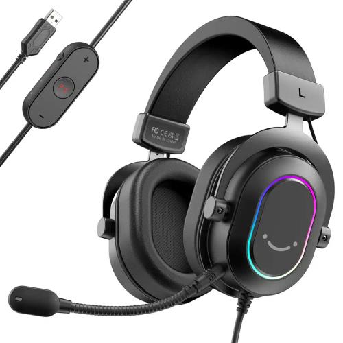 Fifine H6 RGB mängu kõrvaklapid (must)