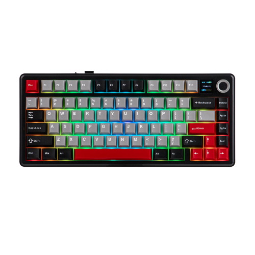 Aula F75 MAX klaviatuur (must/punane)