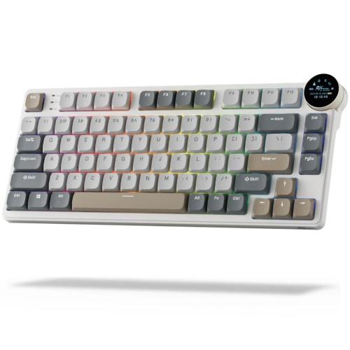 Royal Kludge N80 „Pearly Dawn“ zema profila tastatūra — attēls