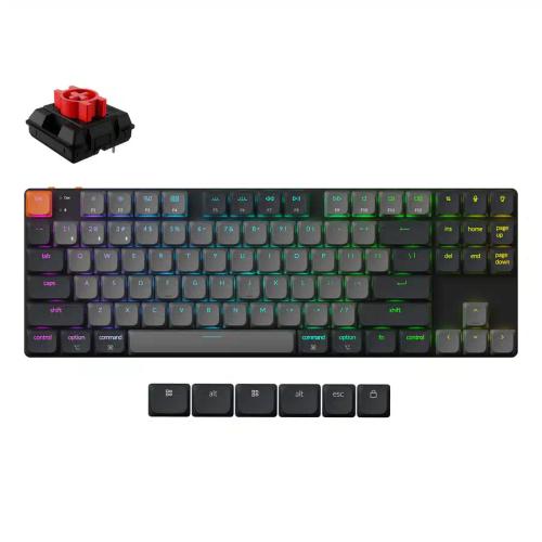 Keychron K1 Max traadita madala profiiliga klaviatuur (must)