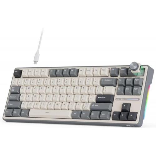 Royal Kludge R87 Pro (Balta/Pilka) — foto