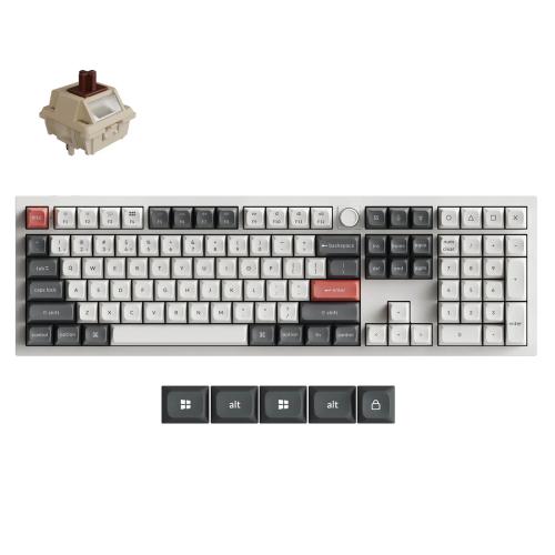 Keychron Q6 Ultra klaviatuur (valge) — foto